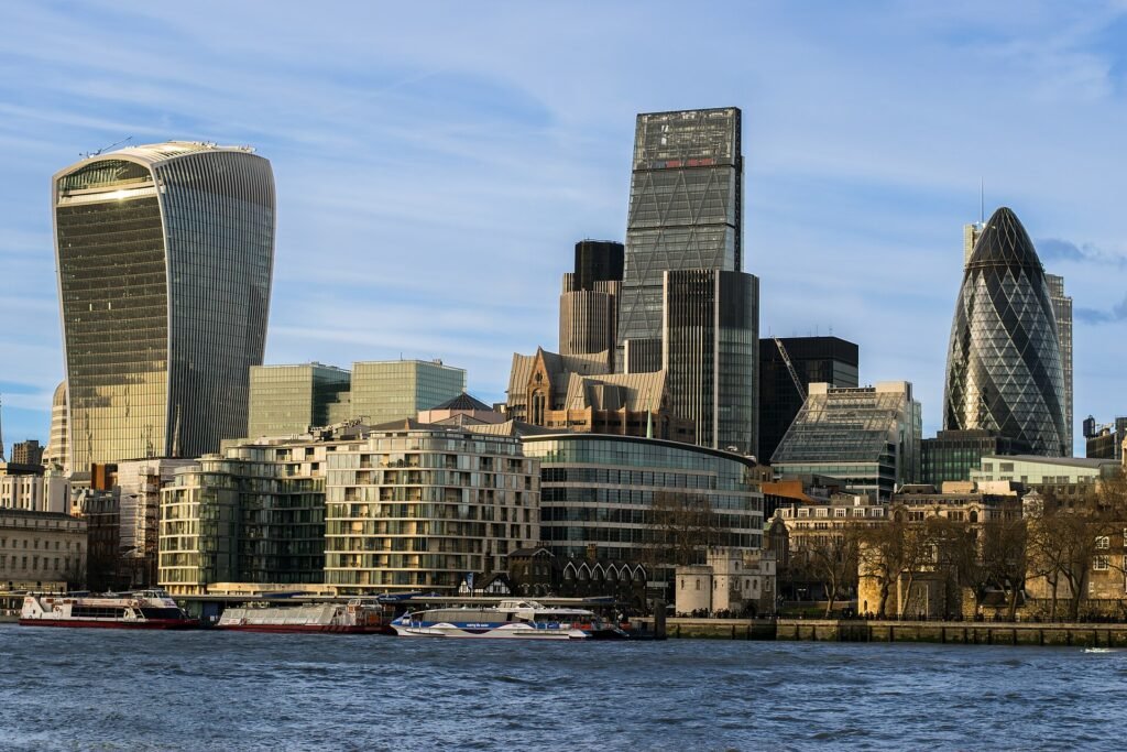 City of London skyline across the River Thames