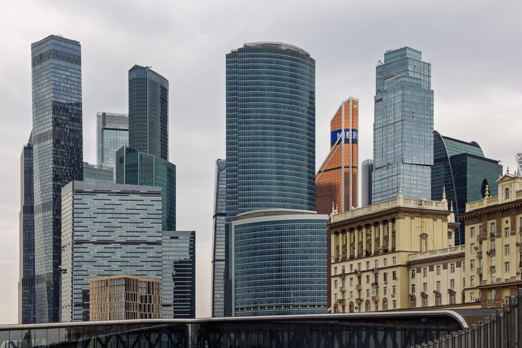 Skyscrapers of the Moscow International Business Center