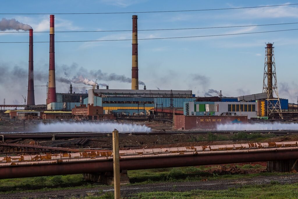 Nadezhda metallurgical plant of Norilsk Nickel in Norilsk