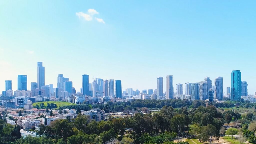 Panorama of the Tel Aviv skyline